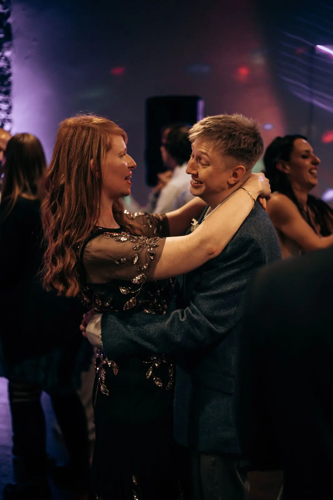 Guests dancing at the evening reception